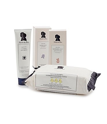 Image of Noodle & Boo Baby Lotion, Wash, Ointment, & Cleansing Wipes Daily Essentials Gift Set