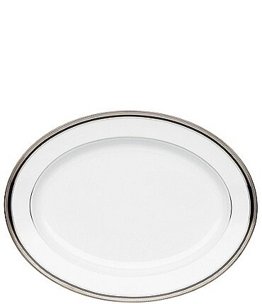 Image of Noritake Austin Platinum Porcelain Oval Platter