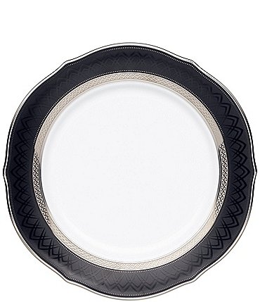 Image of Noritake Austin Platinum Porcelain Scalloped Accent Plate