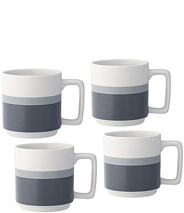Image of Noritake ColorStax Stripe Collection Coffee Mugs, Set of 4