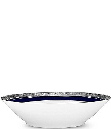 Image of Noritake Crestwood Cobalt Platinum Porcelain China Soup Bowl