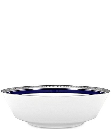 Image of Noritake Crestwood Cobalt Platinum Porcelain Round Vegetable Bowl