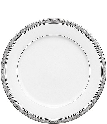 Image of Noritake Crestwood Etched Platinum Porcelain Dinner Plate