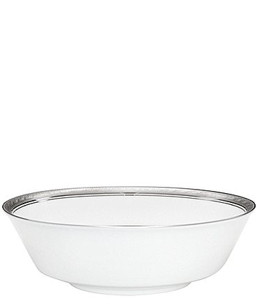 Image of Noritake Crestwood Etched Platinum Porcelain Round Vegetable Bowl