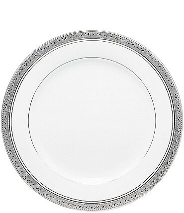 Image of Noritake Crestwood Etched Platinum Porcelain Salad Plate