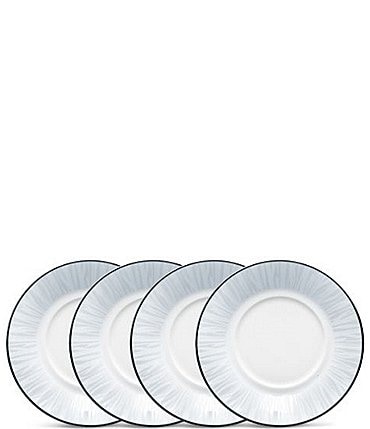 Image of Noritake Glacier Platinum Collection Saucer Plates, Set of 4