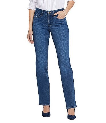 Image of NYDJ Marilyn Stitching Straight Leg High Waisted Jeans