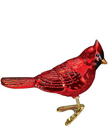 Image of Old World Christmas Shiny Red Northern Cardinal Ornament