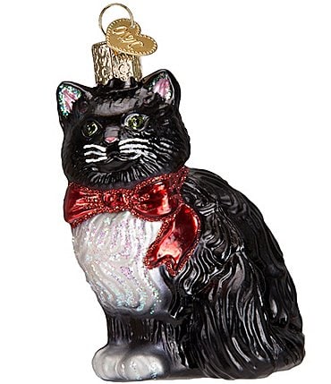 Image of Old World Christmas Tuxedo Kitty Glass Ornament