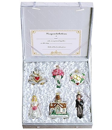 Image of Old World Christmas Wedding Collection Ornament Set