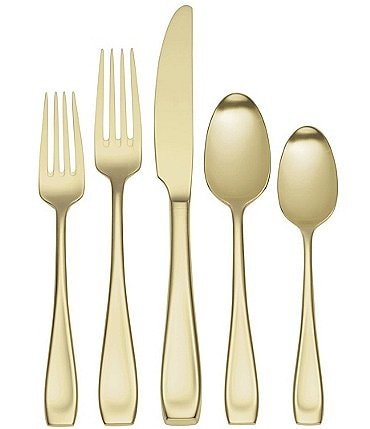 Image of Oneida Moda 20-Piece Champagne Stainless Steel Flatware Set