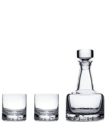 Image of Orrefors Erik 3-Piece Crystal Decanter Set