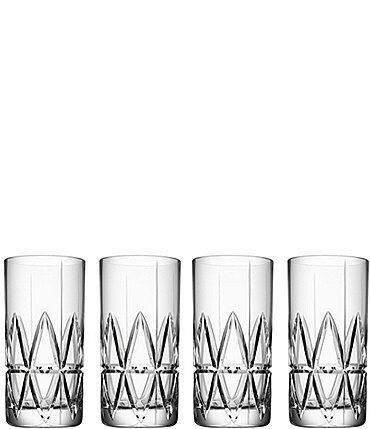 Image of Orrefors Peak Highball Glasses, Set of 4