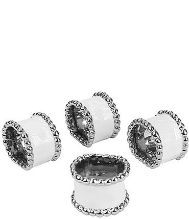 Image of Pampa Bay Salerno Porcelain Napkin Rings, Set of 4