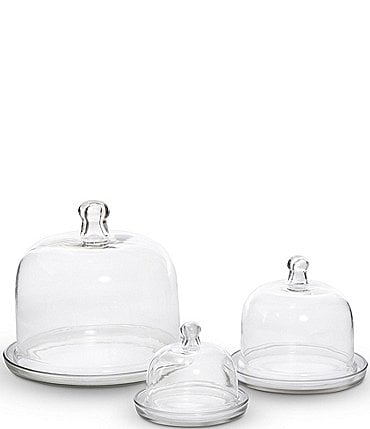 Image of Park Hill Vintage Farmhouse Collection Cake and Pastry Domes with Saucers,  Set of 3