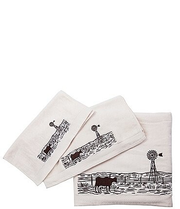 Image of Paseo Road by HiEnd Accents Jasper Embroidered Windmill Landscape 3-Piece Bath Towel Set