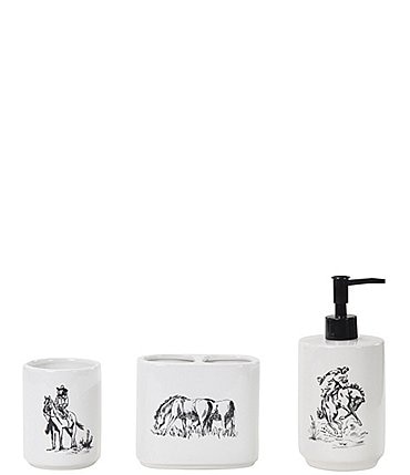 Image of Paseo Road by HiEnd Accents Ranch Life Western 3-Piece Bath Countertop Accessory Set