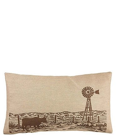 Image of Paseo Road by HiEnd Accents Windmill Burlap Lumbar Pillow