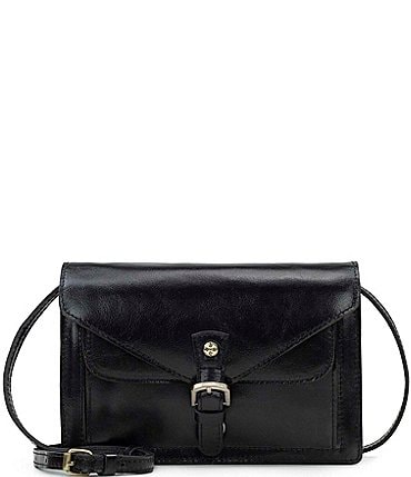 Image of Patricia Nash Cassano Leather Buckle Crossbody Bag