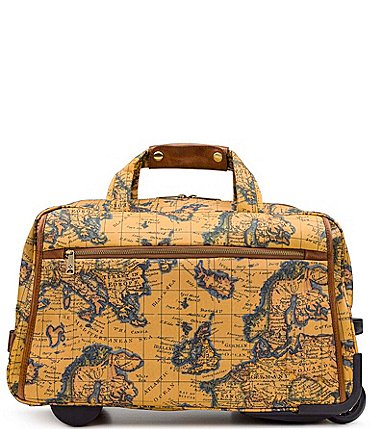 Image of Patricia Nash European Map Avola Trolley Wheeled Duffle Bag