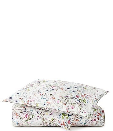 Image of Peacock Alley Chloe Wildflower Printed Percale Duvet Cover