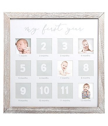 Image of Pearhead Rustic First Year Photo Frame