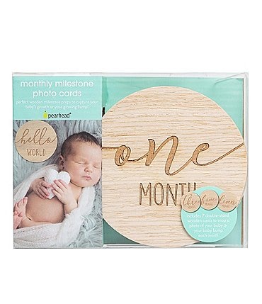 Image of Pearhead Wooden Baby Monthly Milestone Props