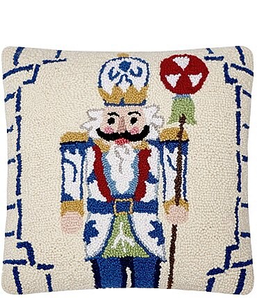 Image of Peking Handicraft Chinoiserie Nutcracker Wool Hook Pillow