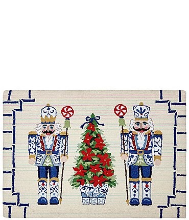 Image of Peking Handicraft Chinoiserie Nutcrackers Wool Hook Rug
