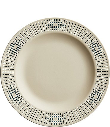 Image of Pendleton Beaded Sandshell Stoneware Dinner Plates, Set of 4