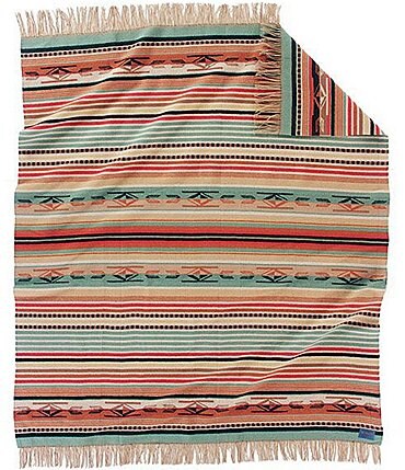 Image of Pendleton Chimayo Southwestern Fringe Wool Throw Blanket