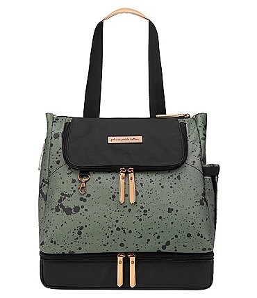 Image of Petunia Pickle Bottom Olive Ink Blot Pivot Diaper Bag Backpack/Tote