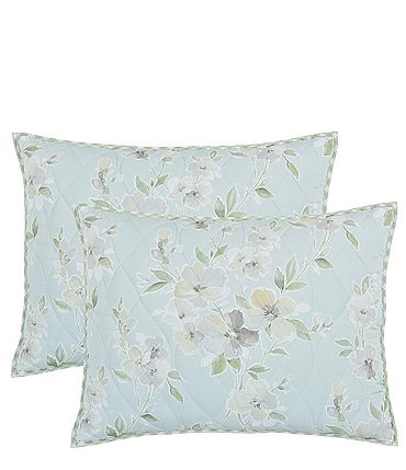 Image of Piper & Wright Cassia Quilt Collection Watercolor Floral Quilted Pillow Sham