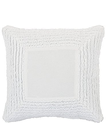Image of Piper & Wright Lillian Collection Jacquard-Framed Striped 16" Square Decorative  Reversible Pillow