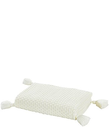 Image of Piper & Wright Millie Basket Weave Knit Tassel Throw