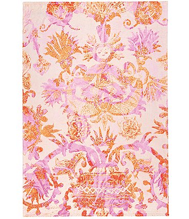 Image of Poetic Wanderlust Tracy Porter Harper Mixed Media Pink And Blue Reversible Flannel Throw