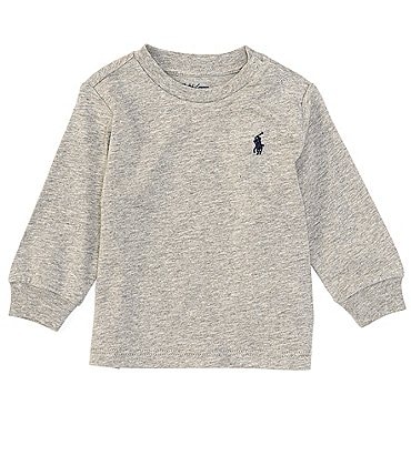 Image of Ralph Lauren Baby Boys 3-24 Months Long-Sleeve Pony Logo Jersey Tee
