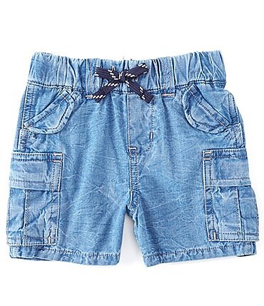 Image of Ralph Lauren Baby Boys 3-24 Months Ripstop Denim Look Cargo Shorts