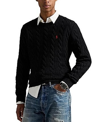 Image of Polo Ralph Lauren Cable Knit Cotton Sweater