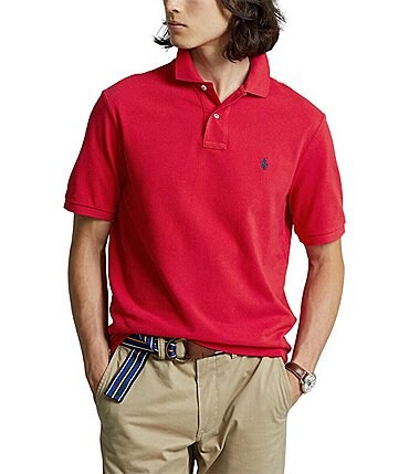 Image of Polo Ralph Lauren Classic Fit Solid Cotton Mesh Polo Shirt