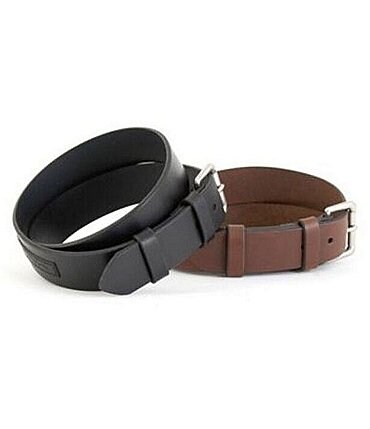 Image of Polo Ralph Lauren "Saddle" Logo Patch Leather Belt