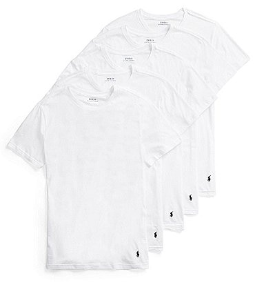 Image of Polo Ralph Lauren Slim Fit Cotton Undershirt 5-Pack