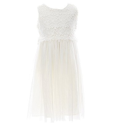 Image of Popatu Baby Girls 12-24 Months Lace/Tulle Tie-Back Dress