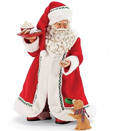 Image of Possible Dreams Santa & His Pets Collection Midnight Snack 2-Piece Figurine Set