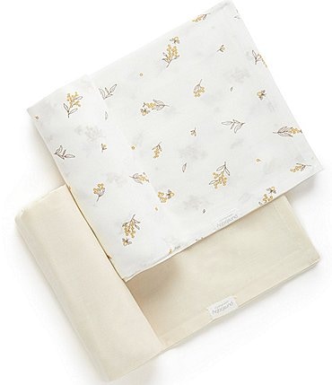 Image of Purebaby® Allover Printed 2-Pack Muslin Wrap Set