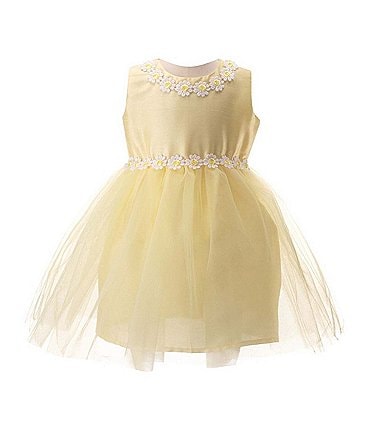 Image of Rachel Riley Baby Girls 12-24 Months Round Neck Sleeveless Daisy Tulle Dress