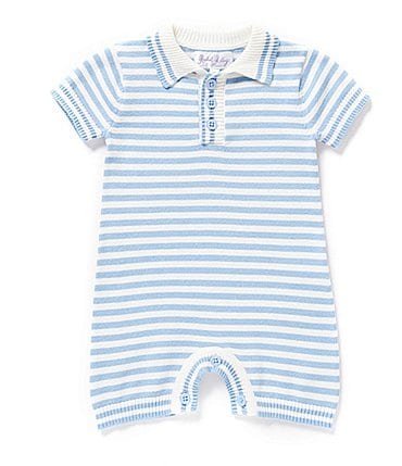 Image of Rachel Riley Baby Girls 3-18 Months Long Sleeve Striped Knitted Bodysuit
