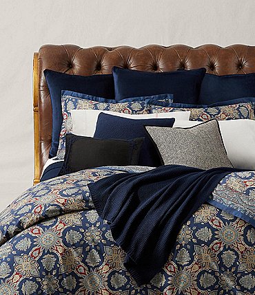 Image of Ralph Lauren Archer Foulard Bedding Collection OEKO-TEX® Paisley Comforter