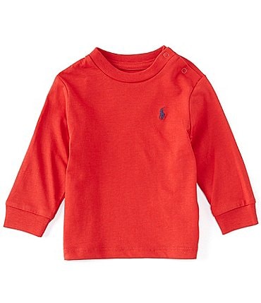 Image of Ralph Lauren Baby Boys 3-24 Months Long Sleeve Basic T-Shirt