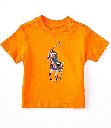 Image of Ralph Lauren Baby Boys 3-24 Months Big Pony Print Fill Short Sleeve Tee